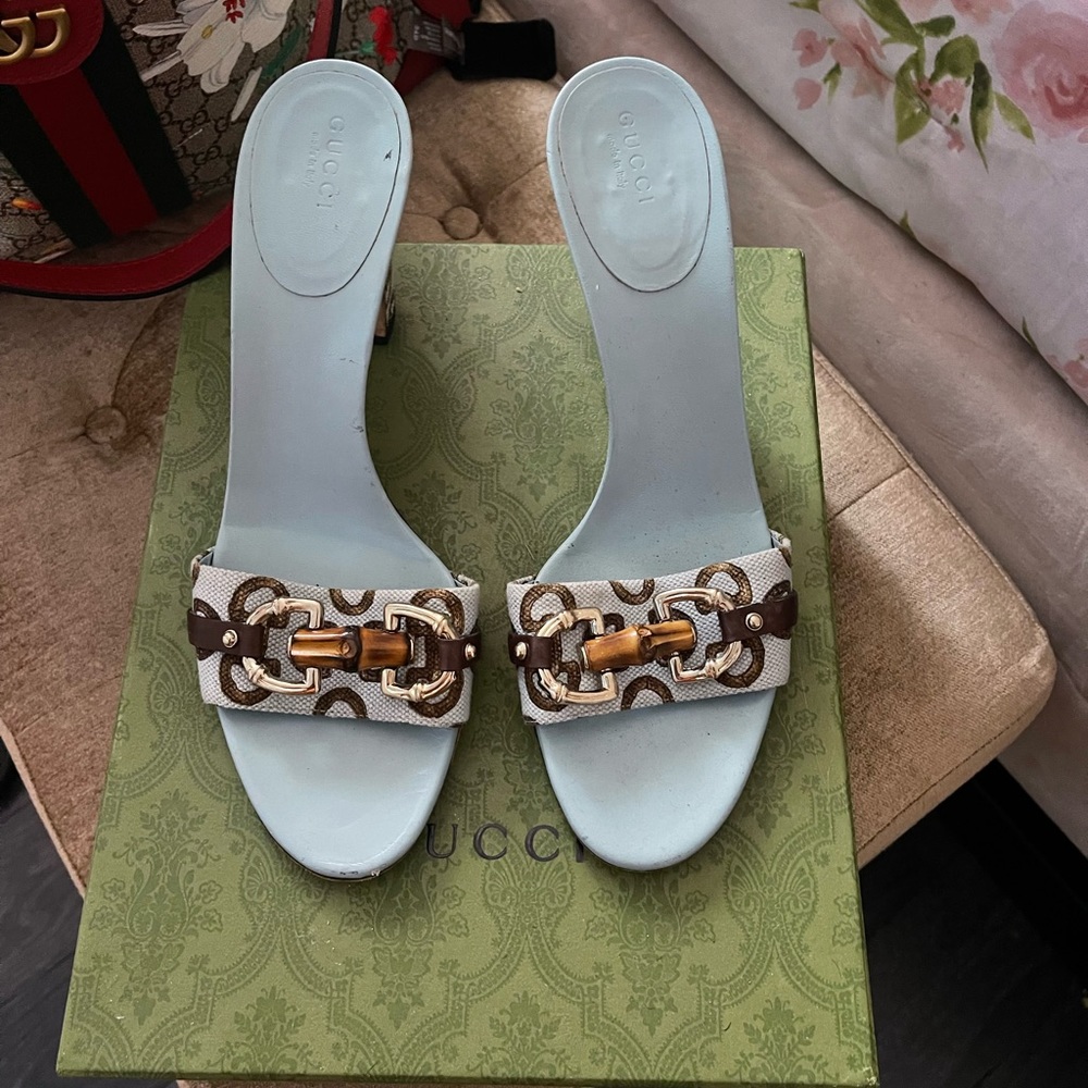 gucci sandal heels women 9.